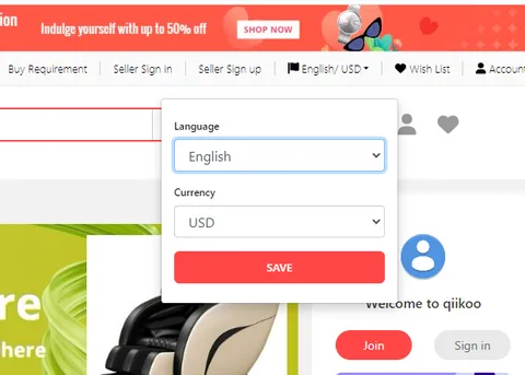 Aliexpress Clone platform screen 1