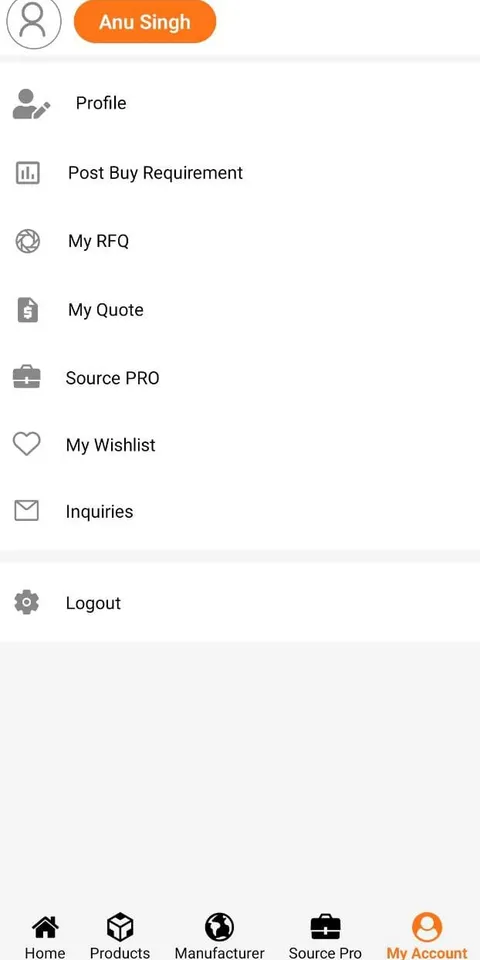 Alibaba Clone mobile app screen 8