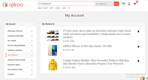 Aliexpress Clone platform screen 4