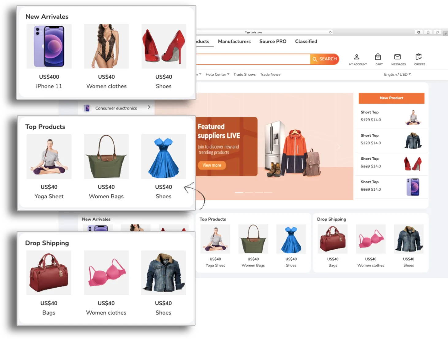 Section Management from Admin Panel